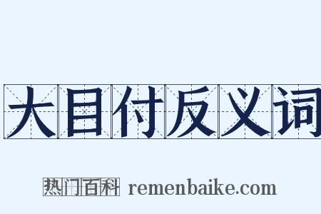 大目付反义词是什么意思的图片